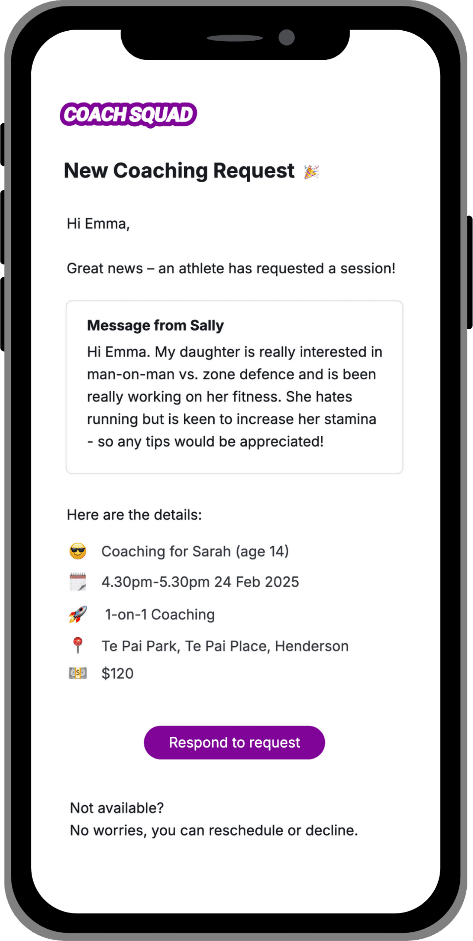 Get new bookings in your inbox
